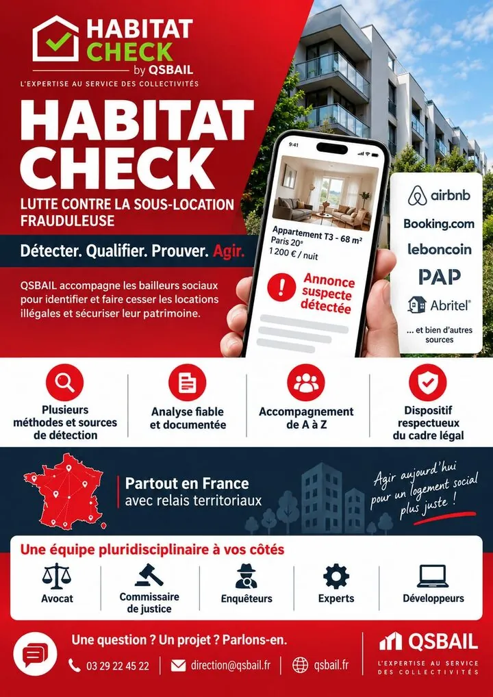 Plaquette Habitat Check : lutte contre la sous-location frauduleuse