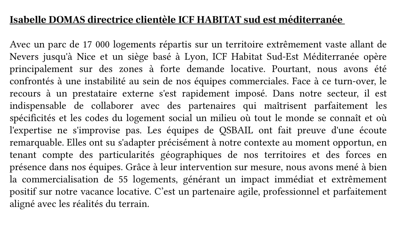 Annexe · témoignage d’Isabelle Domas, ICF Habitat Sud-Est Méditerranée